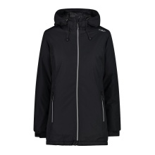 CMP Winter Jacket Long Fix Hood (lined ripstop jacket) black Women